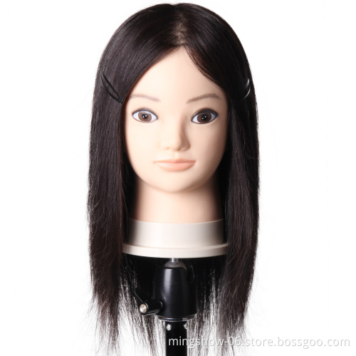 Mannequin head training head 100% human hair doll heads hairdressing